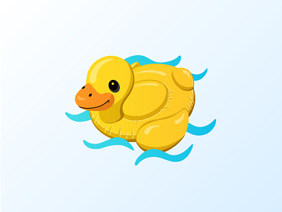 Duck Float design duck float icon illustration procreate summer vector water