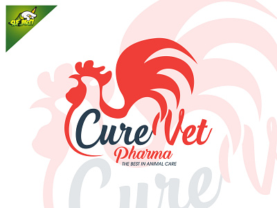 Cure Vet Pharma Logo Desing branding design graphic design illustration logo vector