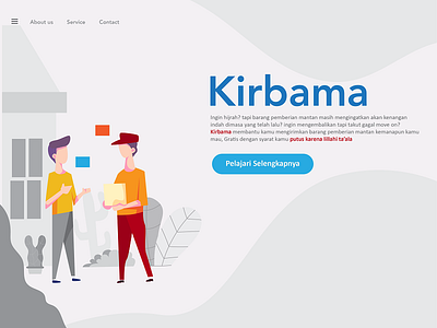 Kirbama Landing Page illustration landing page ui design