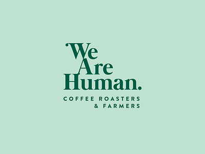 We Are Human Logo branding coffee coffeeshop logo pastel