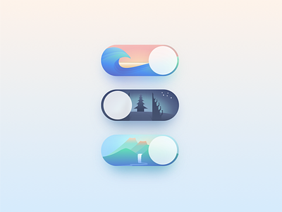 Bali Explorer App Switches app design illustration settings ui