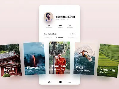 Bucket List Profile app ui