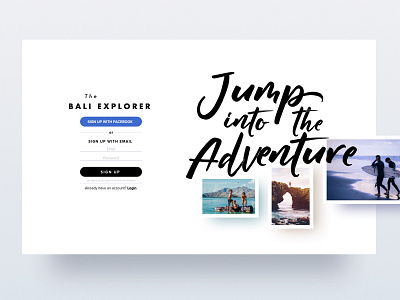 The Bali Explorer - Sign Up