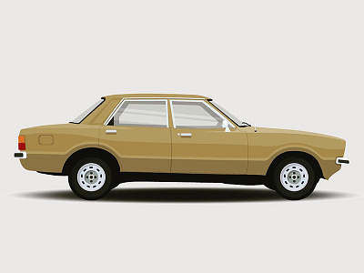 ‘78 Ford Taunus auto automobile brown car ford illustration minimal taunus