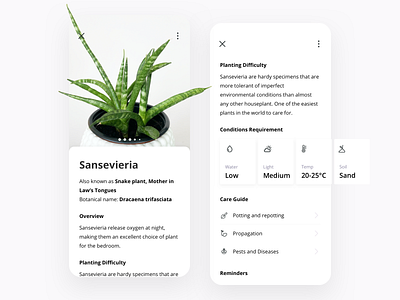 Plants app - Details page