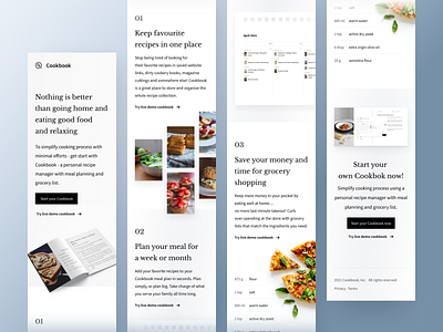 Cookbook - Responsive landing page