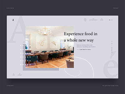 Website HERO Concept interface design piter dimitrov restaurant restaurant website design ui design uiux web design web designer website design