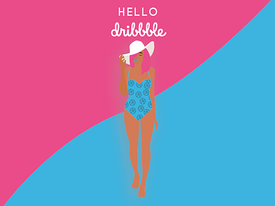 Hello Dribbble ! dribbble first illustration invite start thanks
