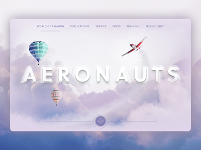 Aeronauts aeronautics airplane aviation aviators balloon design homepage homepage design hot air balloon photoshop ui design web webdesign website