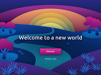 Homepage - New World colorful fantasy homepage landingpage login sign up web