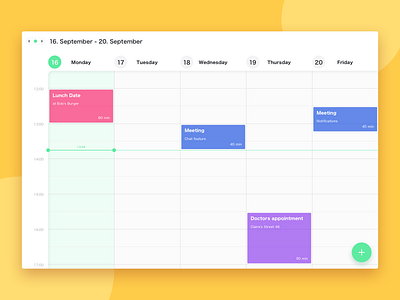 Calendar appointments calendar calendar app schedule schedule app scheduler timetable uidesign