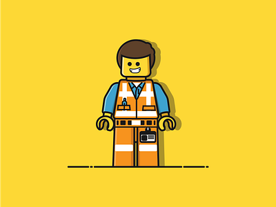 Everything is awesome design flat illustration lego vector