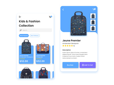 E-Commerce app concept