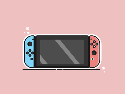 Nintendo Switch design flat illustration vector