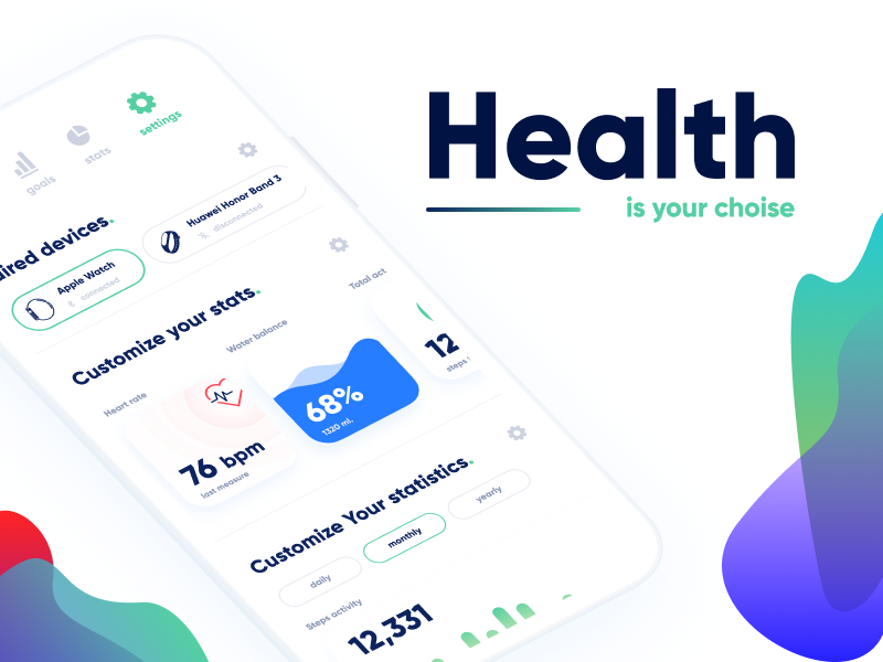 Health monitoring application by VladimirKliuiko on Dribbble
