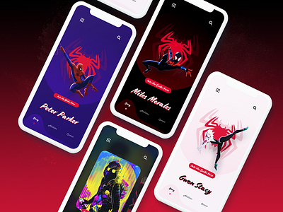 🕷 Spider Verse UI app colors design illustration interface spider man ui