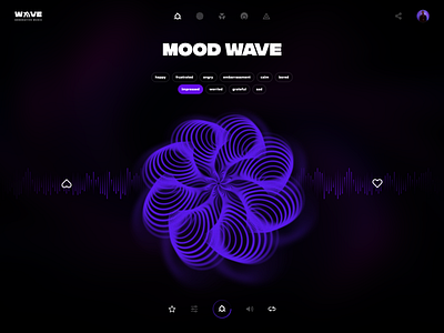 Generative Music Player abstract black colors design generative interface music player ui ui design ux web