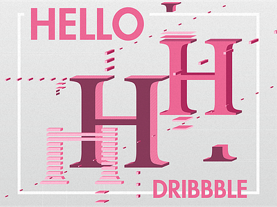 Hello Dribbble～ illustration