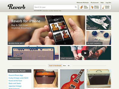 Reverb Homepage