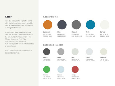 Reverb One Page Style Guide