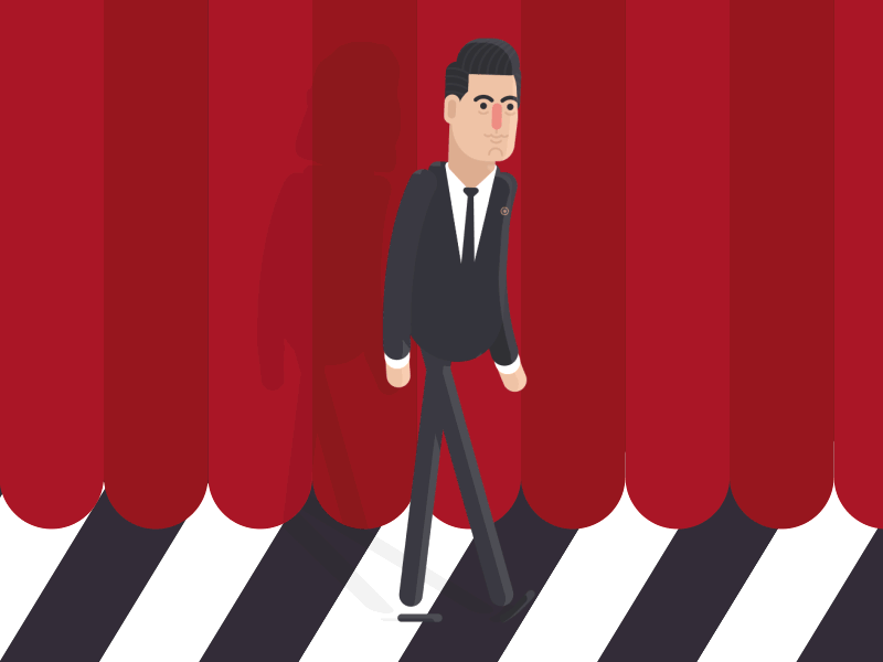 Cooper / Cooper 2d animation character dale cooper david lynch gif illustration loop tv series twin peaks vector