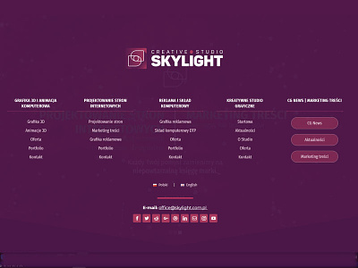 Menu On Skylight.com.pl