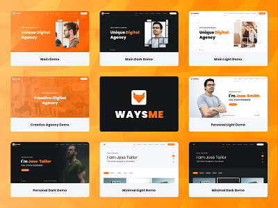 Waysme - Creative Agency & Personal HTML Template agency best colorful corporate creative freelancer modern personal template unique webdesign
