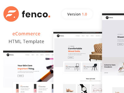 Fenco - eCommerce HTML Template awesome creative minimal online personal shop store template themeforest webdesign