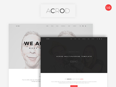 Acrod - Multipurpose HTML Template awesome clean minimal colors html template multipurpose responsive simple layout webdesign