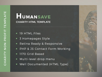 Humansave - Nonprofit Charity HTML Template