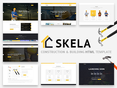 Skela - Construction & Building HTML Template building color construction design industry template theme webdesign