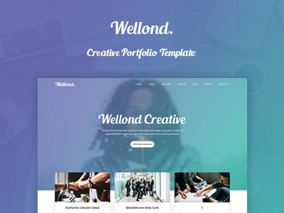 Wellond - Creative HTML Template creatie new portoflio sale themeforest