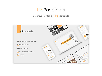 La Rosaleda - Creative Portfolio HTML Template awesome creative css3 html template html5 multipage onepage portfolio themeforest unique