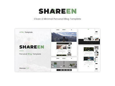 Shareen - Personal Blog Template awesome blog blog post clean creative css3 html5 template layout minimal personal template themeforest