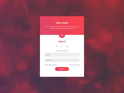 Creative Login Form colorful freebie gradient login login form signin signup unique webdesign webform