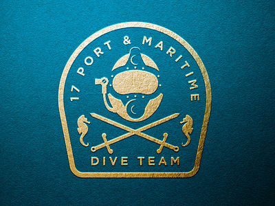 Branding for 17 Port & Maritime Dive Team - MOD badge branding design graphics illustrator logo ministry of defence photoshop