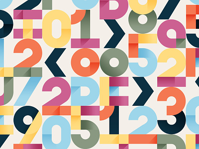 Numbers blog color debut illustration letters numbers typography