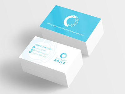 Organic Agile Business Card agile business card design organic transformation