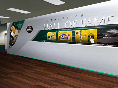 Wright State Interactive Hall of Fame Concept athletics college environmental design hall of fame interactive wall ohio touchscreen ui ux video wall