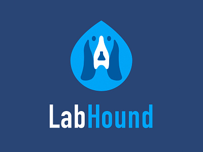 LabHound Logo app branding lab logo medical research