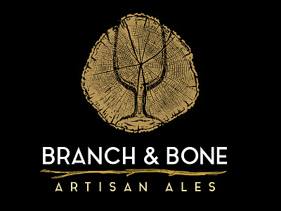 Logo Concepts for Branch & Bone Artisan Ales branding brewery illustration logo