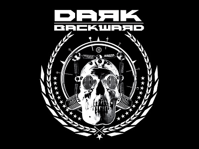 Logo for the band Dark Backward branding clothing logo music packaging