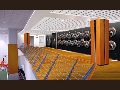 Concept for NFL Practice Facility Observation Deck branding environmental graphics sports