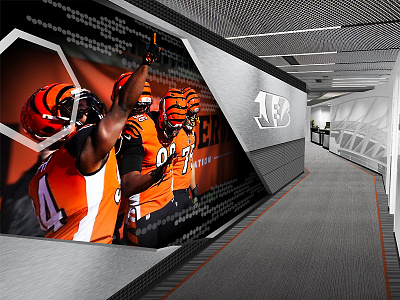 Concept for Branded NFL Office Corridor