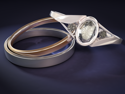 Rings! 3d c4d caustics cinema 4d diamond jewelry photoshop rings