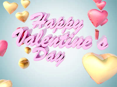 Valentines Dribbble 3d c4d hearts photoshop valentine valentines day