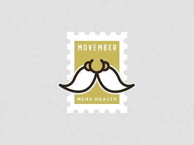 Movember health icon illustration mail men mustache mustaches stamp vector