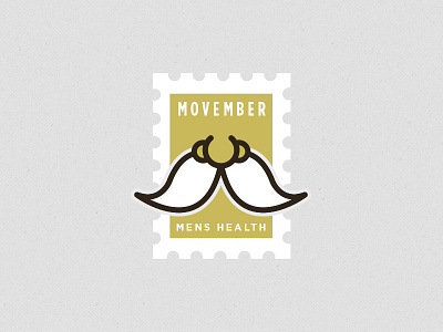 Movember health icon illustration mail men mustache mustaches stamp vector
