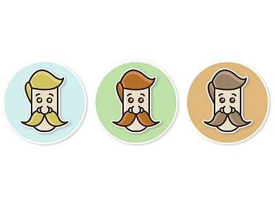 Movember Mustaches circles design dude health illustration men mens health mustache thick lines