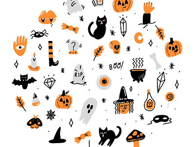 Halloweeeeen color digital flat halloween illustration spooktober spooky season